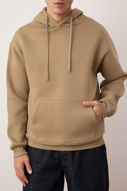 TRENDYOL MAN Beyaz Oversize/Genis Kesim Kapusonlu Etiketli Ici Polar/S?cak Tutan Sweatshirt TMNAW21SW2005 - Trendyolmilla фото 81