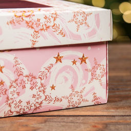 Цена за 5 шт. Коробка подарочная новогодняя складная с окном «С Новым годом» 30×20×9 см