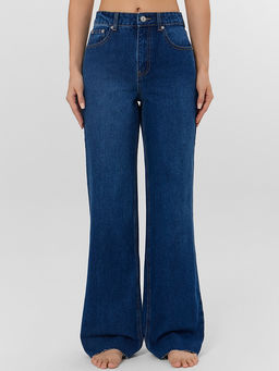 Джинсы женские wide leg темно-синие - Mark formelle фото 2