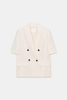 BLAZER LINO MANGA CORTA ZW COLLECTION / Crudo - Zara фото 4