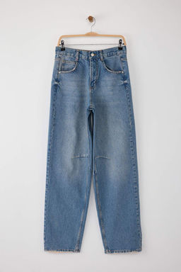 Mavi Dikis Detayl? Yuksek Bel Baggy Jeans TWOAW26JE00027 - Trendyolmilla фото 5