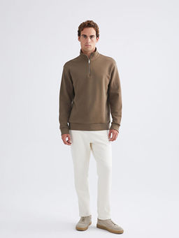 Dik Yaka Erkek Sweatshirt