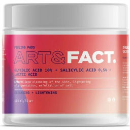 ART&FACT Пилинг-пэды д/лица Glycolic acid 10% + Salicylic acid 0,5% + Lactic acid 32шт