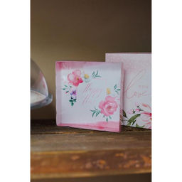 Цена за 5 шт. Коробка для печенья, кондитерская упаковка с пластиковой крышкой, Happy time, 15?15?3 см