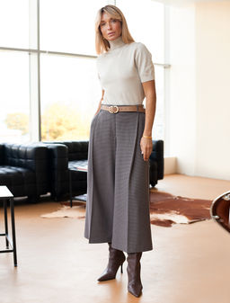 VILATTE / Кюлоты из эластичной поливискозы в мелкую лапку