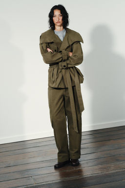 BELTED COTTON TRENCH COAT