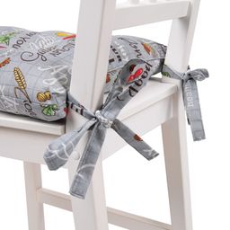 Сидушка на стул с завязками Радушная хозяйка 40х40, бязь, Чили