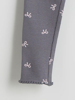 Beli Lastikli Bask?l? K?z Bebek Tayt 3l?