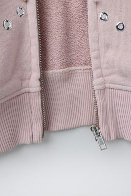 SUDADERA CREMALLERA TACHAS ESTRELLA / Rosa - Zara фото 6