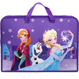 Папка пластиковая с ручками А4, на молнии, 7.5×33×26 см, «Холодное сердце»