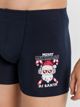 Цена за 2 штуки! Трусы мужские боксеры синие с печатью неви +печать 411143 - Mark formelle фото 3