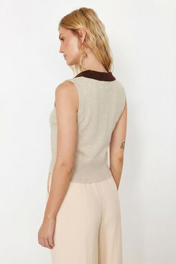 Tas Polo Yaka T-Shirt Gorunumlu Bluz TWOSS24BZ00273