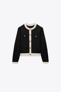 KNIT JACKET WITH GOLD BUTTONS - Zara фото 17