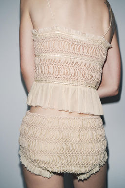 CONTRAST TEXTURED TOP - Zara фото 4
