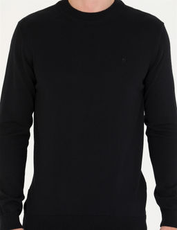 Siyah Slim Fit Yar_m Bal_k__ Yaka Basic Triko Kazak - Pierre cardin фото 6
