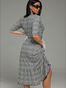 Мадонна платье женское (черно-белый леопард) - Lovetex фото 8