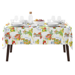 Скатерть 120х145см Лимонад, длина стола до 105см, на 4 персоны, хлопок Комфорт 171г/м2, упаковка классическая, пакет ПВХ 28х41см, Домашняя мода (Россия)  фото 6