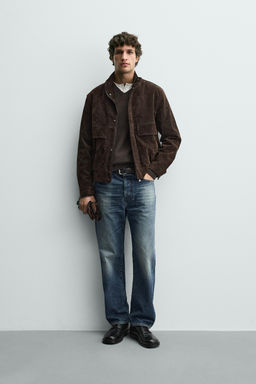 LEATHER SPLIT SUEDE JACKET - Zara фото 10