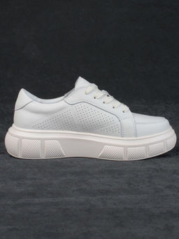 05-PDE35-2 BEIGE Кроссовки женские (натуральная кожа)