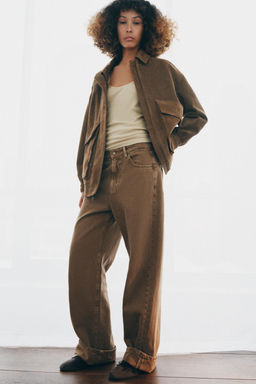 OVERSIZE SUEDE LEATHER JACKET ZW COLLECTION LIMITED EDITION - Zara фото 2
