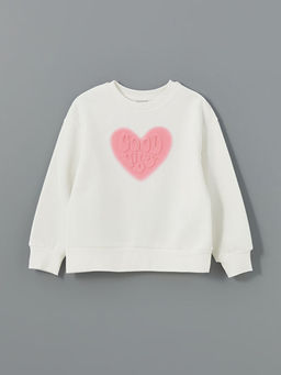 Bisiklet Yaka K?z ?ocuk Sweatshirt