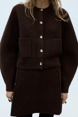 KNIT CARDIGAN WITH GOLDEN BUTTONS - Zara фото 2