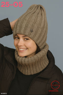 Набор 2в1 шапка внутри подкладка флис - Bruno фото 2