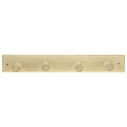 Вешалка-планка деревянная Пустячок 35х5х7см, 4 крючка, липа (Россия) - Домашняя Мода фото 2