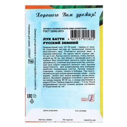 Цена за 5 шт. Семена Лук батун "Русский зимний", 1 г
