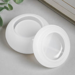 Молд силикононовый «Шкатулка круглая» с крышкой 7 х 7 х 3,5 см