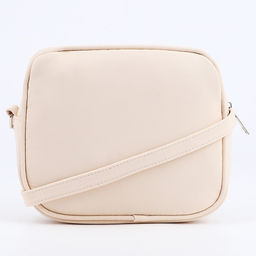 Сумка кросс-боди на молнии «Шиба», бежевая