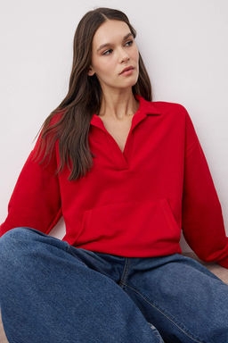 K?rm?z? Orme Sweatshirt TWOAW26SW00112 - Trendyolmilla фото 2