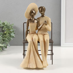 Фигурка полистоун Стильная пара на скамейке, 13?12.5?24.5 см