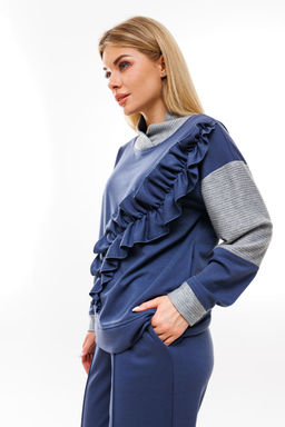 Джемпер NIKVA н384-2 синий  фото 3