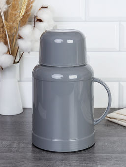 Термос 1 л со стеклянной колбой Ретро / G-930 /уп 20/ Серый - ГалеонТрейд фото 2