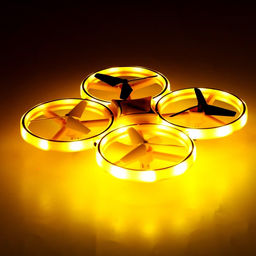 Квадрокоптер радиоуправляемый DRONE, подсветка, работает от аккумулятора, цвет жёлтый - Simaland фото 9