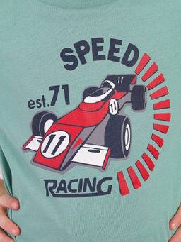 CRB wear / CWKB 90276-37 Комплект для мальчика (футболка, шорты),зеленый  фото 3