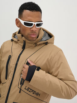 Горнолыжный костюм мужской зимний бежевого цвета 394B - Leifensh фото 16