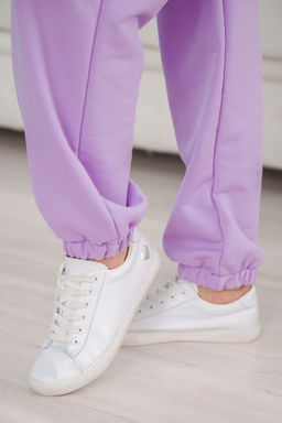 Брюки женские из футера петля Прогулка лила