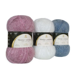 Цена за 5 мотков пряжи МОХЕР С ХЛОПКОМ