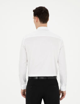 Beyaz Slim Fit Uzun Kollu Basic G_mlek - Pierre cardin фото 12
