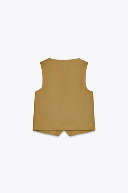 LINEN BLEND TAILORED WAISTCOAT - Zara фото 19