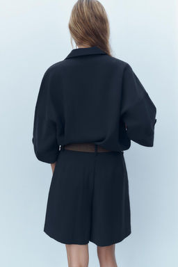 BERMUDA SHORTS WITH DARTS AND BELT - Zara фото 12