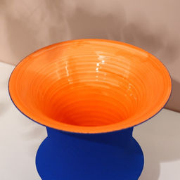 Ваза для цветов декоративная «Деметра», цвет синий-оранж