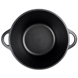 Кастрюля с антипригарным покрытием 7л, д30см Классик, h14см, s0,4см, литые ручки, стеклянная крышка с пароотводом, подарочная упаковка (Россия) - Домашняя мода фото 3