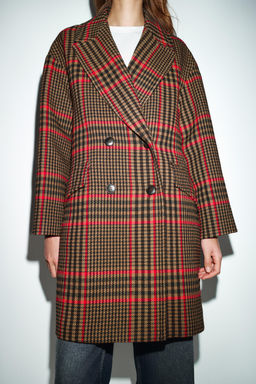 OVERSIZE CHECK COAT - Zara фото 2