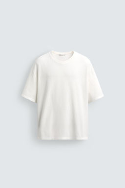 CAMISETA CUELLO PICO ALGOD?N - C??AMO / Blanco