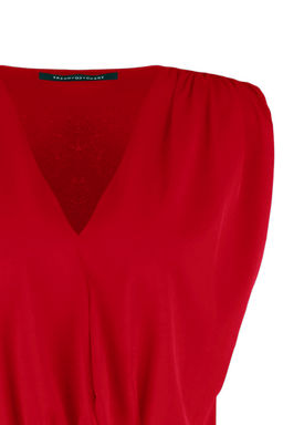 K?rm?z? Vatkal? Kruvaze Yaka Esnek C?tc?tl? Orme Body TWOSS23BD00007