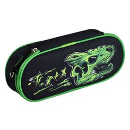 Пенал школьный, арт.58015/ 50 ДИНО (без наполнения, 20.5х7.5х4 см, микрофибра на ПВХ-основе, молния,