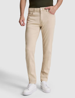 Bej Slim Fit Pamuk Kar___ml_ Jean Pantolon